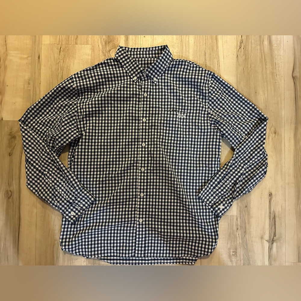 Huk brand gingham dress shirt; breathable and in excellent condition.